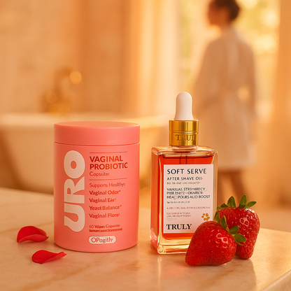 COMBO IMPORTADO: URO PROBIÓTICOS VAGINALES + ACEITE TRULY || CUIDADO COMPLETO PARA TU ZONA ÍNTIMA + GRATIS DESODORANTE ÍNTIMO URO