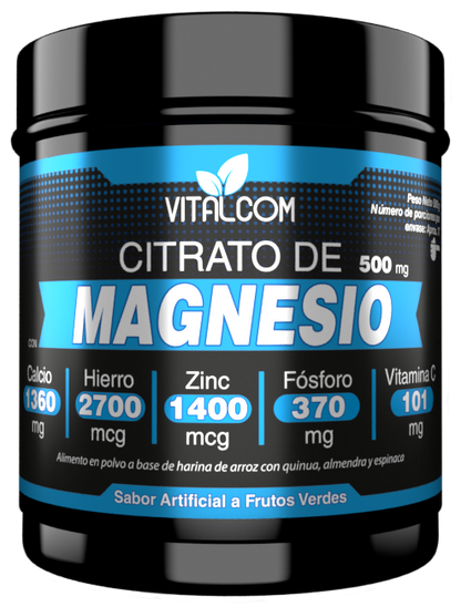 CITRATO DE MAGNESIO VITALCOM 500MG || ENERGÍA Y VITALIDAD TODO EL DÍA