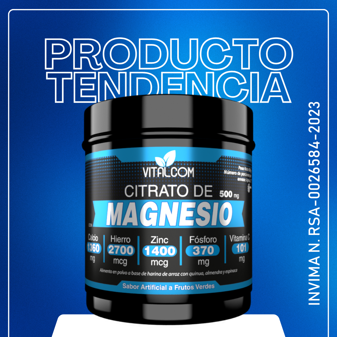 CITRATO DE MAGNESIO VITALCOM 500MG || ENERGÍA Y VITALIDAD TODO EL DÍA